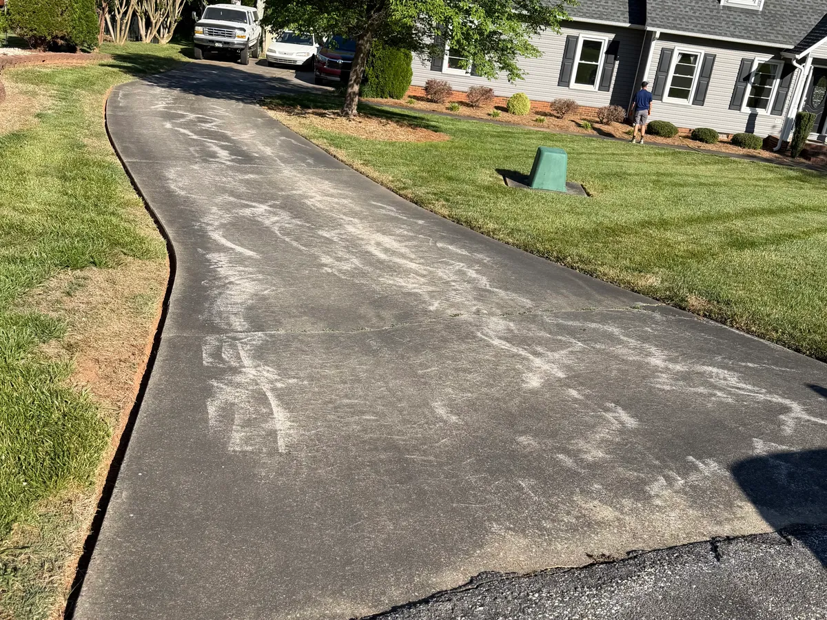 Driveway Cleaning before